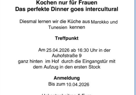 Flyer von "Kochen nur für Frauen 2026"